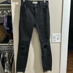 high rise skinny jeans